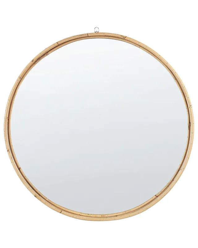 Wall Mirror BARUNG 60 cm 60 cm Rattan Natural Beige - Home Accessories