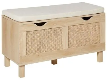 Shoe Bench WASHINGTON Light Brown - Bedroom
