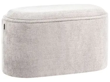 Upholstered Storage Bench ARTAS Chenille Grey - Bedroom