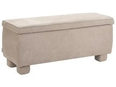 Upholstered Storage Bench ITHACA Fabric Beige - Bedroom