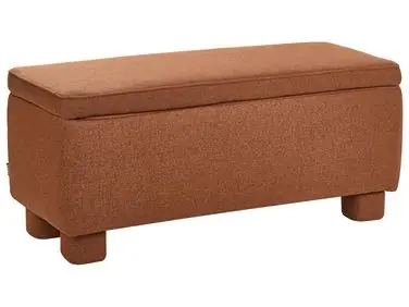 Upholstered Storage Bench ITHACA Fabric Golden Brown - Bedroom