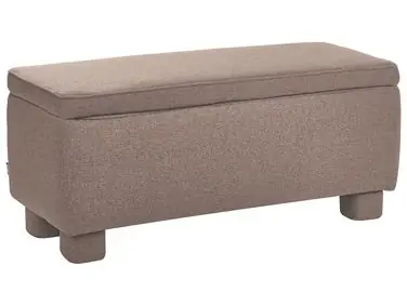 Upholstered Storage Bench ITHACA Fabric Taupe - Bedroom