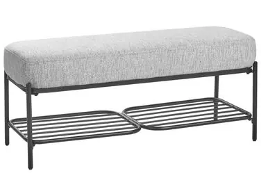Shoe Bench TRUCKEE Fabric Grey - Bedroom