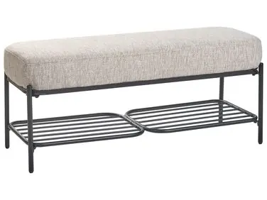 Shoe Bench TRUCKEE Fabric Beige - Bedroom
