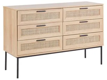 6 Drawer Chest PASCO Light Brown - Living Room