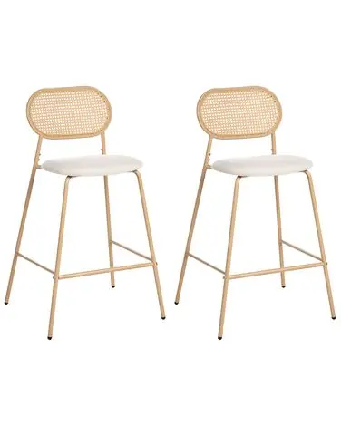 Conjunto de 2 sillas de bar ADAVER Marrón claro - Comedor