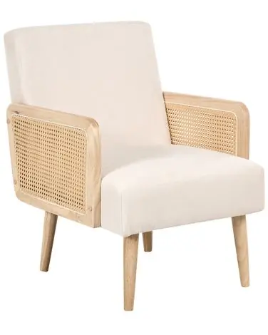 Armchair HOJBY Fabric Light Beige - Living Room