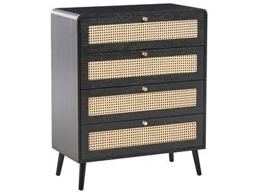 4 Drawer Chest MOURA Black - Hallway