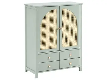 Shoe Storage Cabinet BENDIGO Mint Green - Hallway