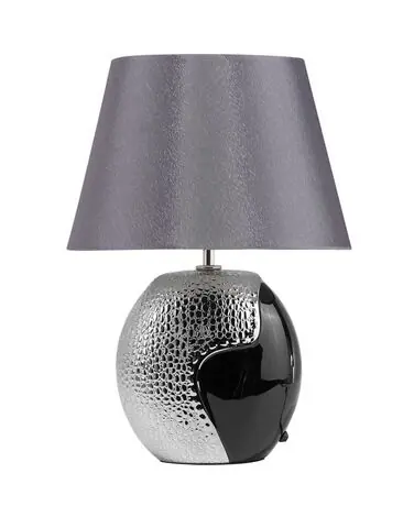 Ceramic Table Lamp Silver ARGUN - Living Room