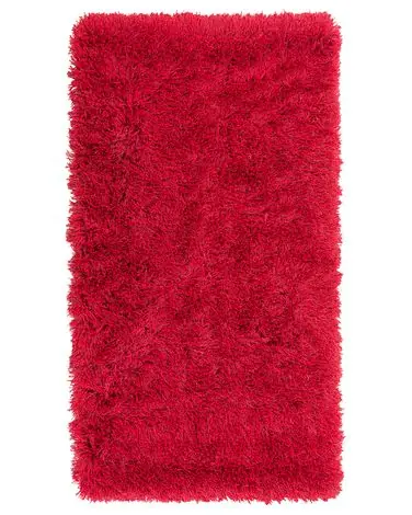 Alfombra de pelo largo CIDE Rojo 80 x 150 cm - Accesorios decorativos