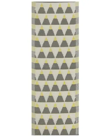 Alfombra gris/amarillo/blanco 60 x 105 cm HISAR - Sala de estar