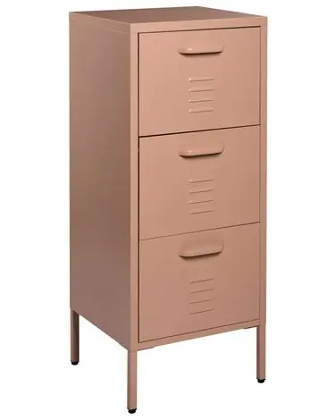 Storage Unit WOSTOK Metal Peach Pink - Home Office