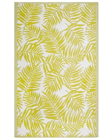 Alfombra de exterior KOTA Amarillo 120 x 180 cm Reversible - Accesorios decorativos