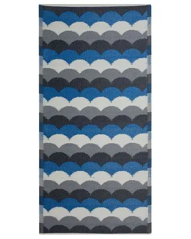 Alfombra de exterior BELLARY Azul 90 x 180 cm - Accesorios decorativos