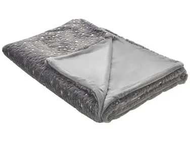 Blanket ALAZEYA 130 x 180 cm Grey - Home Accessories