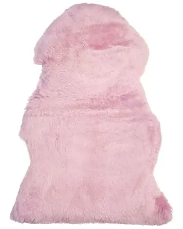 Piel de oveja decorativa ULURU Rosa 65 x 110 cm - Accesorios decorativos
