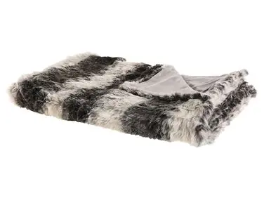 Blanket TAZA Fabric 150 x 200 cm Grey - Home Accessories