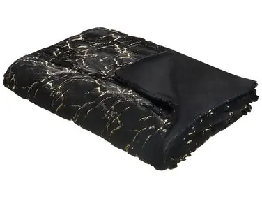 Blanket GODAVARI 150 x 200 cm Black - Home Accessories