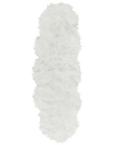 Alfombra de pelo sintético MAMUNGARI Blanco 60 x 180 cm - Accesorios decorativos