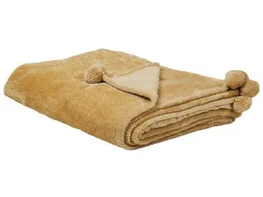 Blanket SAITLER 200 x 220 cm Mustard - Home Accessories