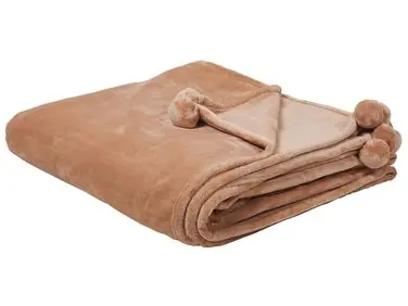 Blanket TERKE 200 x 220 cm Light Brown - Home Accessories