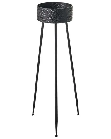 Plant Stand LEIKA 33 cm Black Metal - Garden & Balcony