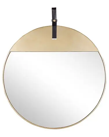 Wall Mirror GURS 60 cm 60 cm Metal Gold - Home Accessories