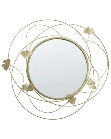 Wall Mirror ANGLET 46 cm 49 cm Metal Gold - Home Accessories
