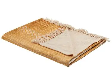 Blanket FIROZABAD Cotton 130 x 180 cm Orange - Home Accessories
