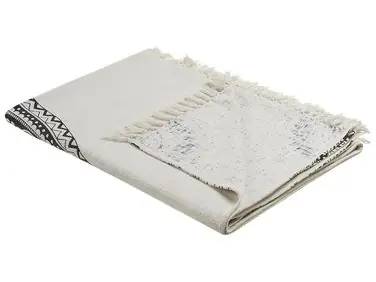 Blanket BERHAMPORE Cotton 130 x 180 cm Beige - Home Accessories
