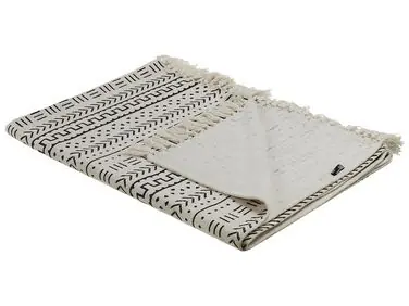 Blanket PANVEL Cotton 130 x 180 cm White - Home Accessories