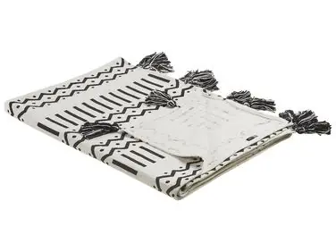 Blanket UNNAO Cotton 130 x 180 cm White - Home Accessories