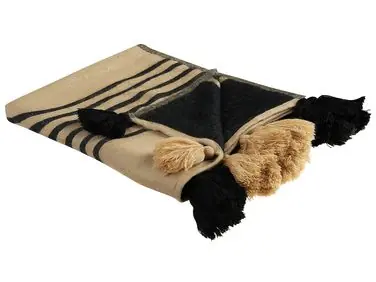 Blanket THAPREK Fabric 130 x 170 cm Beige - Home Accessories