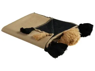Manta THUMKI Tela 130 x 170 cm Beige - Accesorios decorativos