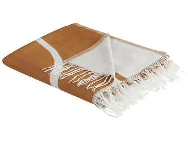 Blanket PALHI Fabric 130 x 170 cm Orange - Home Accessories