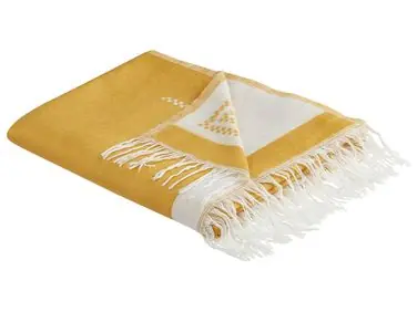 Blanket JALKINI 130 x 170 cm Yellow - Home Accessories