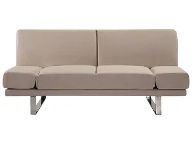 Sofa Bed 2 Seater YORK Fabric Beige - Living Room