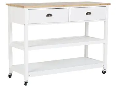 Carrito de cocina NAVARINO Madera Blanco - Comedor