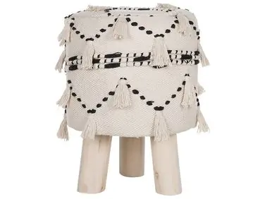 Taburete THONDI Algodón Beige - Sala de estar