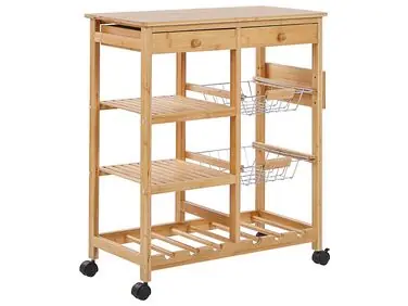 Carrito de cocina MORINO Bambú Marrón claro - Comedor