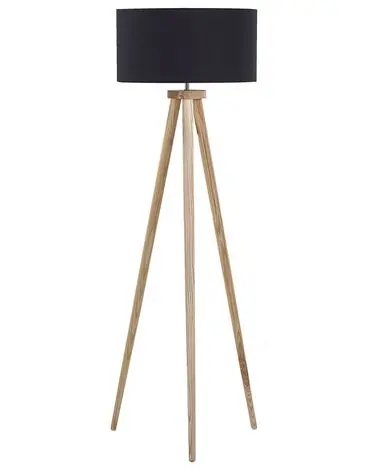 Lámpara de pie NITRA Madera de roble Negro - Accesorios decorativos