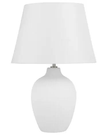 Lámpara de mesa FERGUS Cerámica Blanco - Accesorios decorativos
