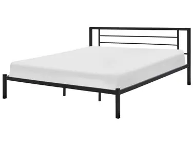 Cama Metal CUSSET 180 x 200 cm Negro - Dormitorio