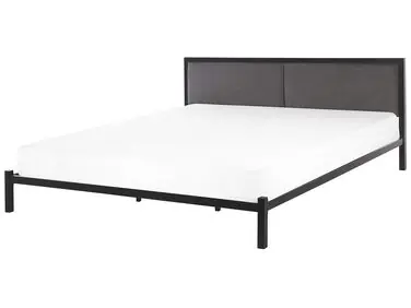 Cama Metal CLAMART 180 x 200 cm Gris - Dormitorio
