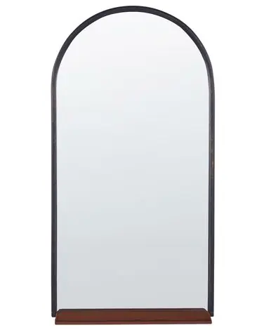 Wall Mirror with Shelf DOMME 40 cm 67 cm Metal Black - Home Accessories