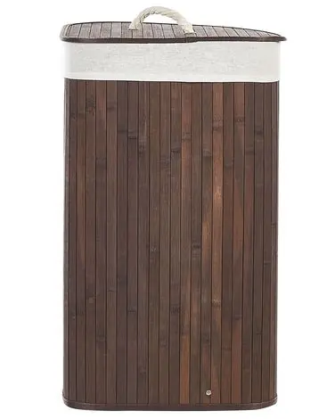 Cesto para la ropa sucia MATARA Bambú Marrón oscuro 57 L - Baño