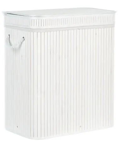 Cesto para la ropa sucia KALTHOTA Bambú Blanco 100 L - Baño
