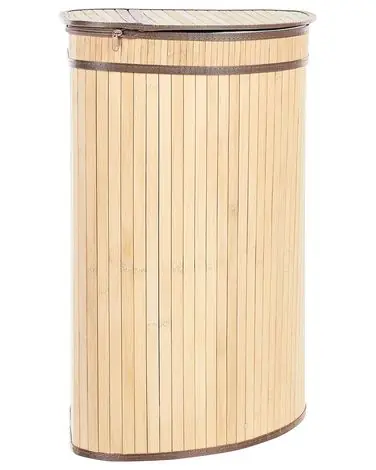 Cesto para la ropa sucia BADULLA Bambú Marrón claro 57 L - Baño