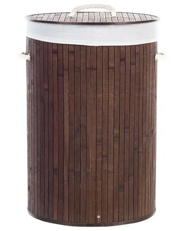 Cesto para la ropa sucia SANNAR Bambú Marrón oscuro 75 L - Baño